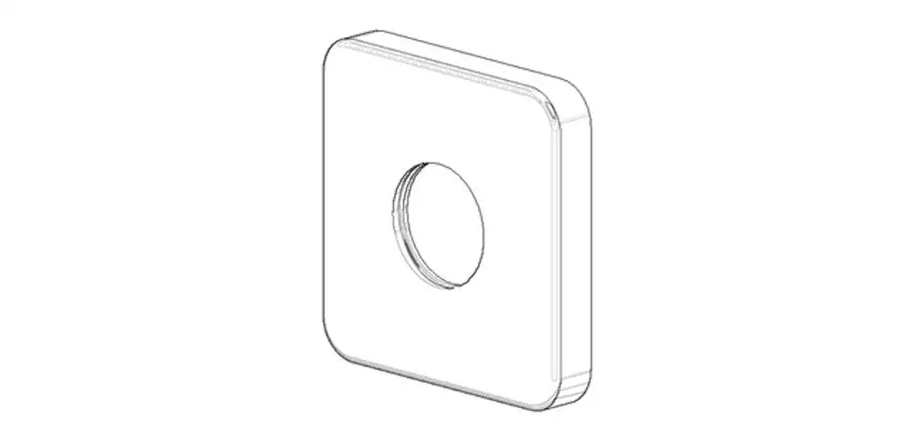 DORNBRACHT Rosette für Regenbrause ERSATZTEILE 092796015 64 x 64 x 9 mm Chrom, 092796015-00 Galeriebild 1